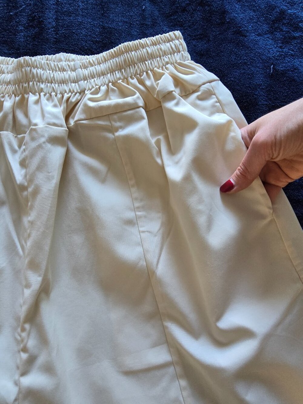Once Upon A Time Cream Balloon Leg Pull-On Pants | Elastic Waist | Avant-Garde - Picture 5 of 10